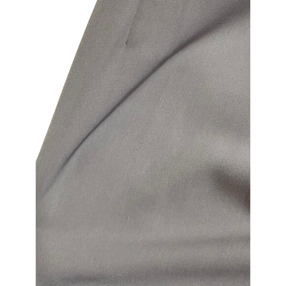 Shona Joy Core Cocktail Cross Draped Asymmetric Hem Midi Dress - Slate Grey - 2 - Picture 9 of 11